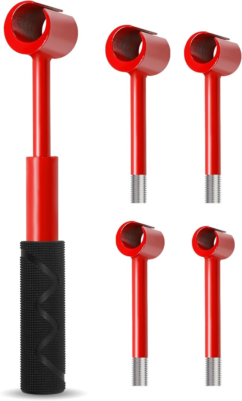 Tofcbye Hinge Gap Adjustment Wrench Set, Heavy Door Hinge Adjustment Tool （Threaded Link）, 4 PCS Hinge Gap Adjusting Wrench, Multi-Size Precision Tool Kit for Door and Cabinet Alignment（Red） - Image 1